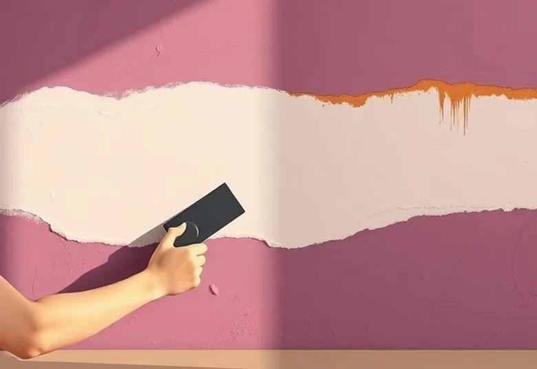 Application d'un enduit décoratif à la lisseuse sur un mur