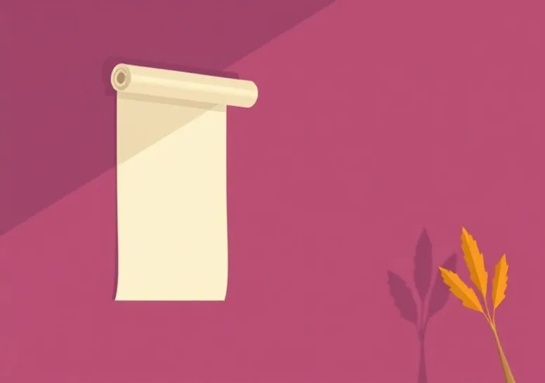 Pose de papier peint, rouleau et brosse à maroufler